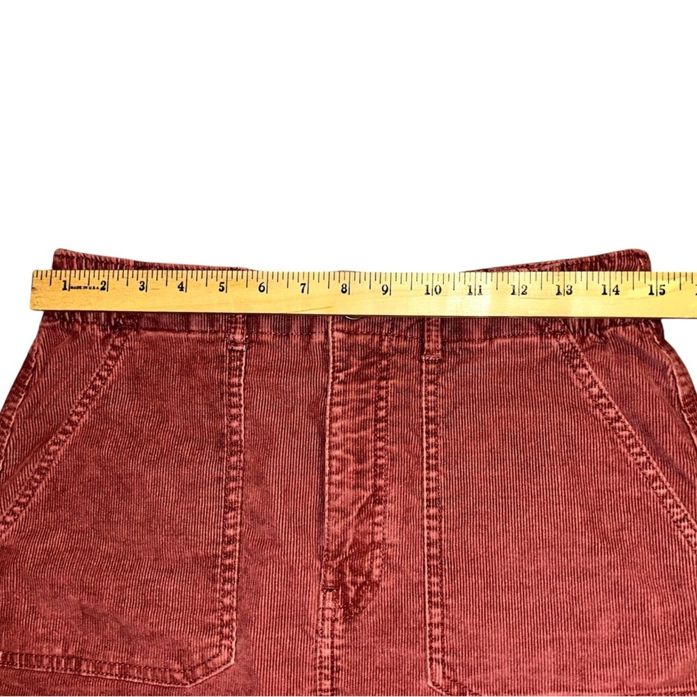 American Eagle Outfitters Red-burgundy seasonal corduroy Skirt size 6 - Picture 7 of 11